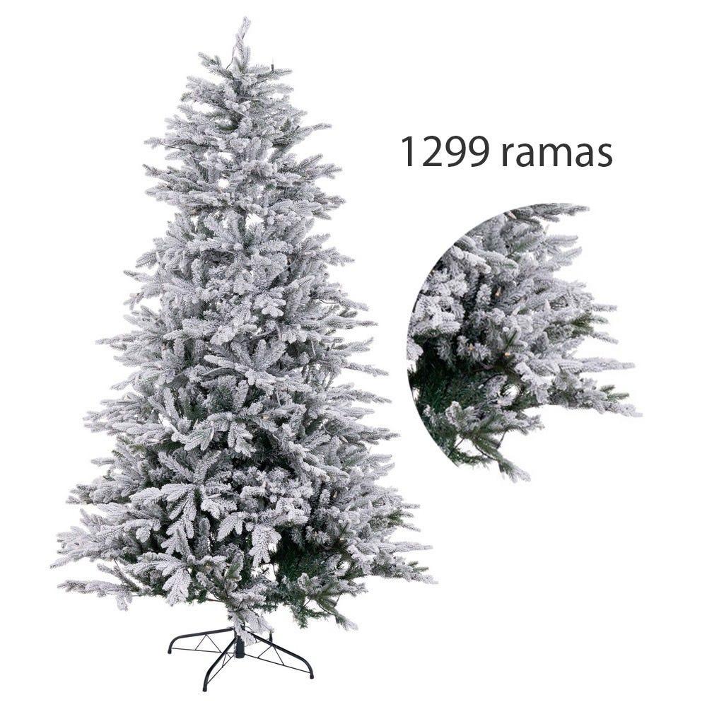 Lolahome Árbol De Navidad Nevado Con Luces De 210 Cm