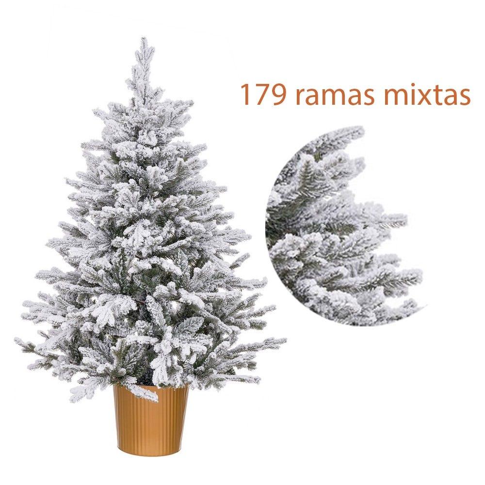 Lolahome Árbol De Navidad Nevado Con Maceta De 90 Cm