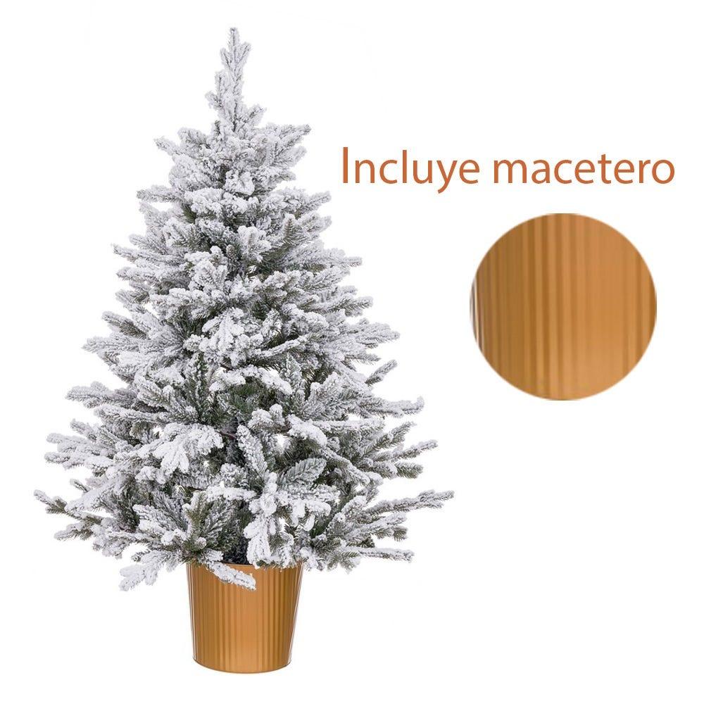 Lolahome Árbol De Navidad Nevado Con Maceta De 90 Cm
