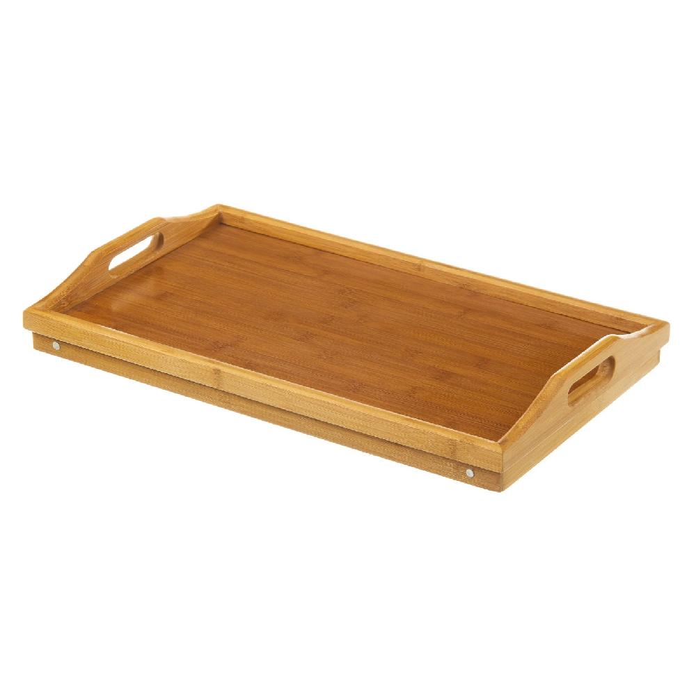 lolahome Bandeja plegable de bambú marrón de 50x30x22 cm
