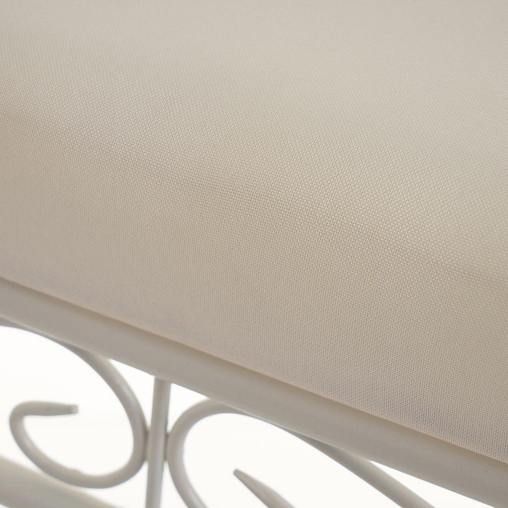 Lolahome Banqueta Pie De Cama De Algodón Blanco De 73cm