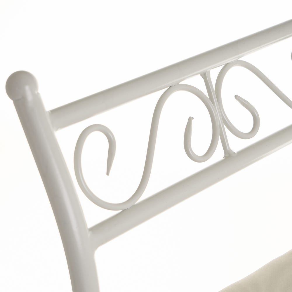 lolahome Banqueta pie de cama de algodón blanco de 73cm