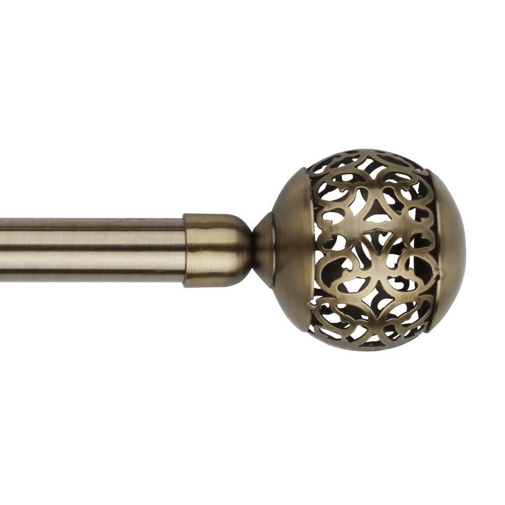 lolahome Barra de cortina 122-211 cm con 2 escuadras y terminales