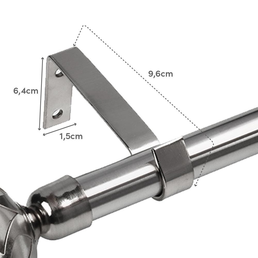 Lolahome Barra De Cortina 122-211 Cm Con 2 Escuadras Y Terminales