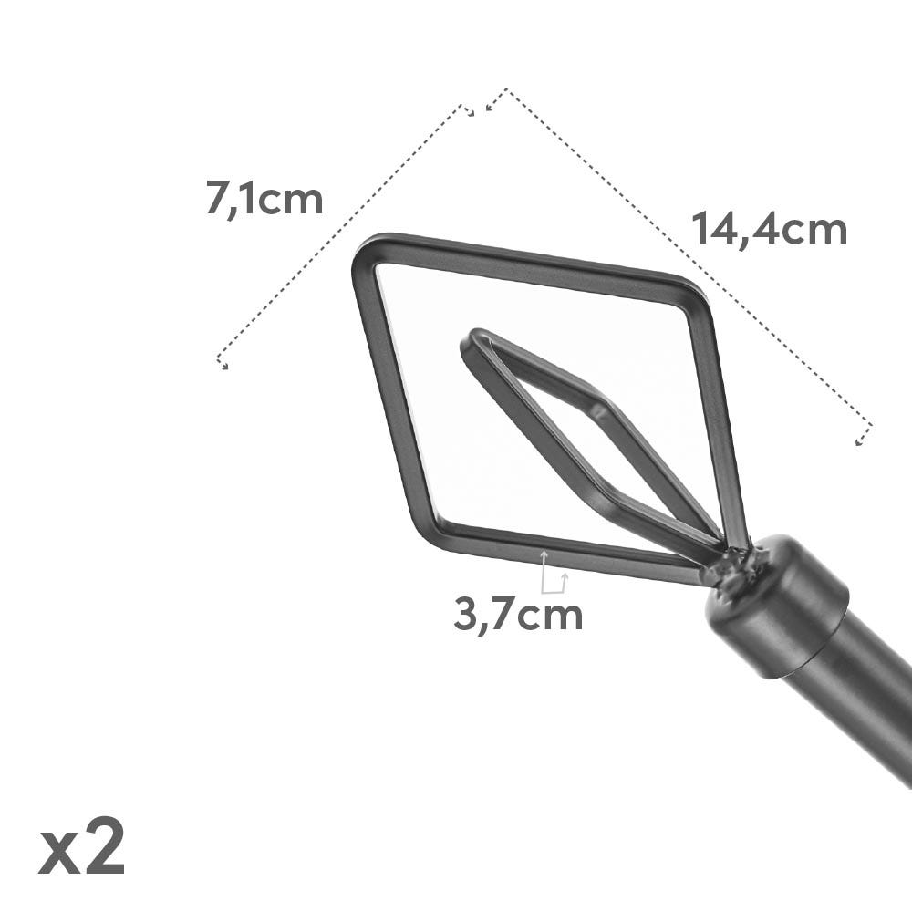 Lolahome Barra De Cortina 160-300 Cm Con 2 Escuadras Y Terminales