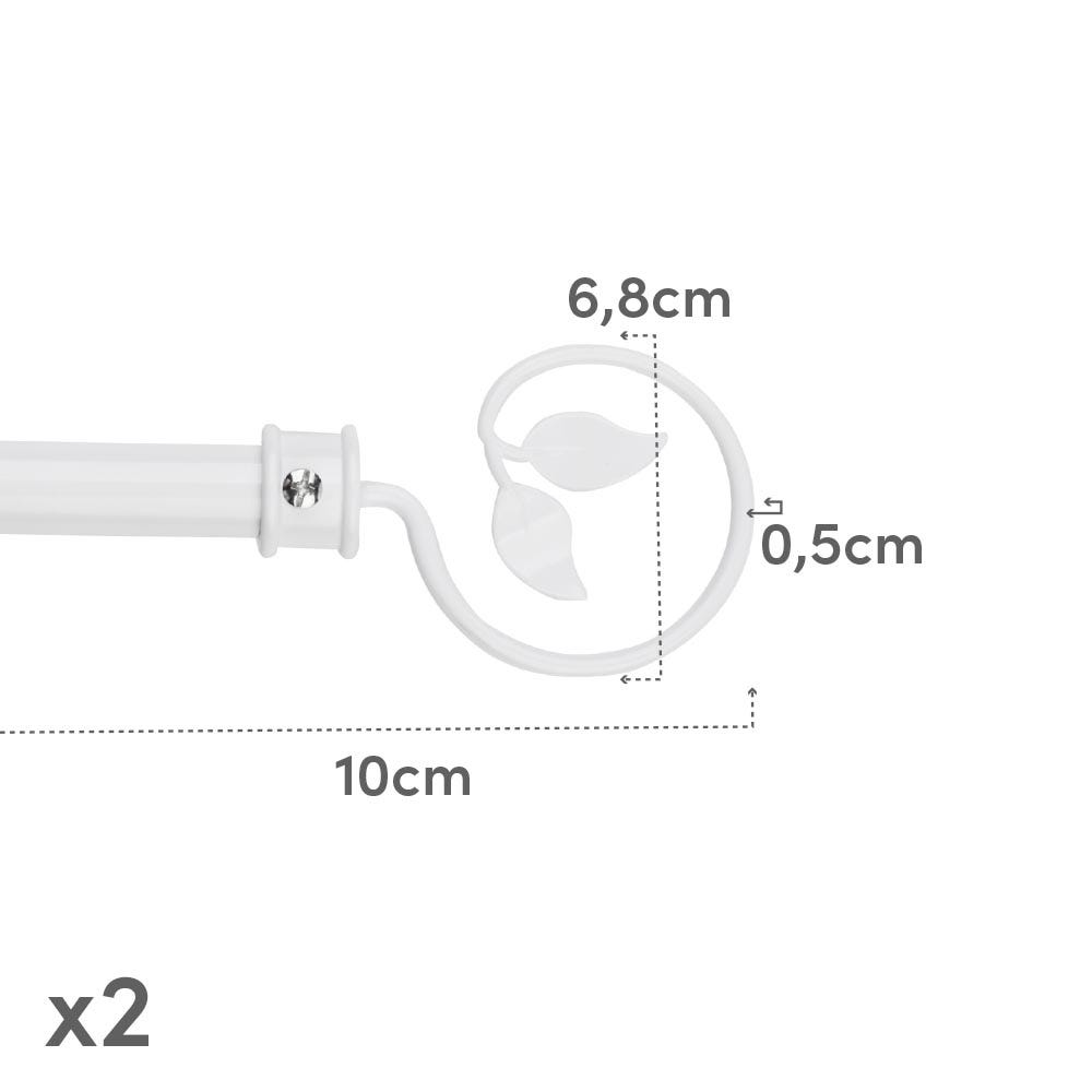 Lolahome Barra De Cortina 160-300 Cm Con 2 Escuadras Y Terminales