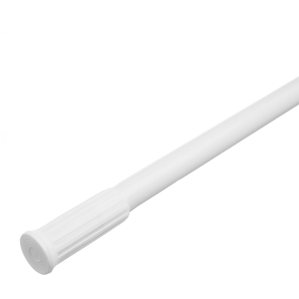 lolahome Barra para cortina de ducha blanca de aluminio de 110 a 200 cm