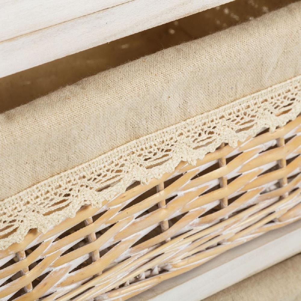 Lolahome Cajonera Beige De Madera Con 3 Cajones De 58x40x29 Cm