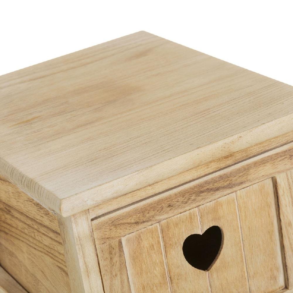 Lolahome Cajonera Beige De Madera Con 3 Cajones De 63x26x32 Cm