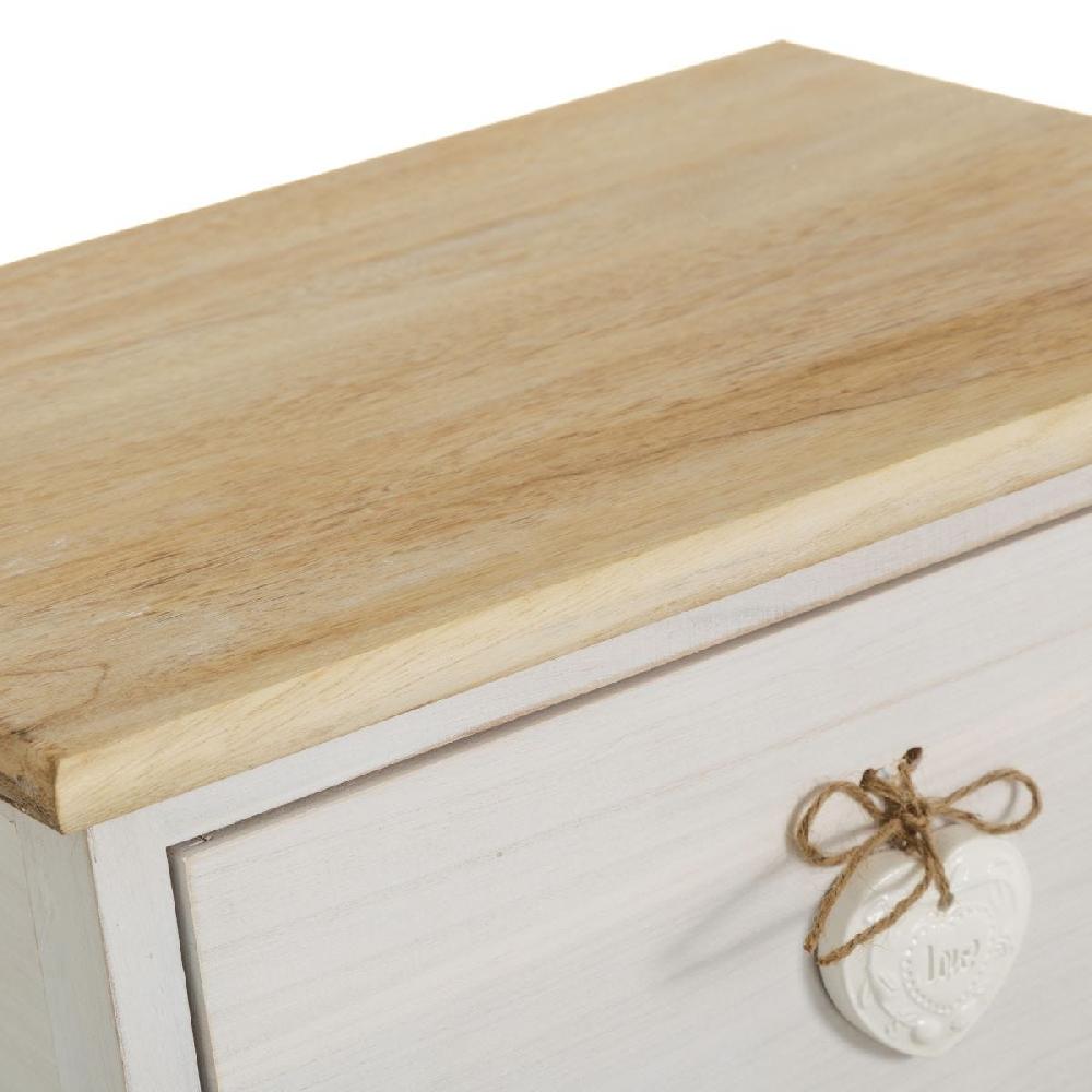 Lolahome Cajonera Beige De Madera Con 4 Cajones De 73x40x29 Cm