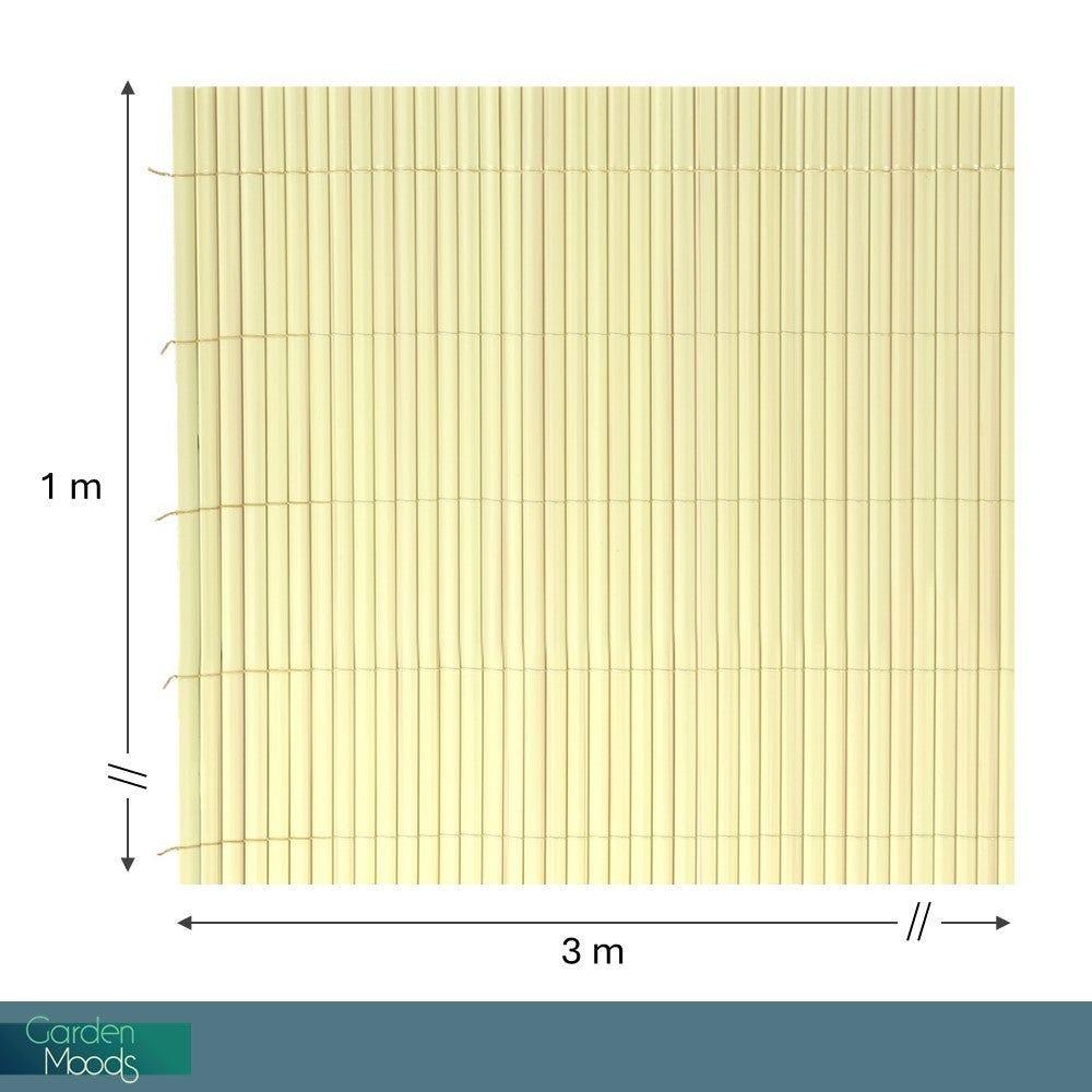 lolahome Cañizo artificial de doble cara beige 3x1 metros