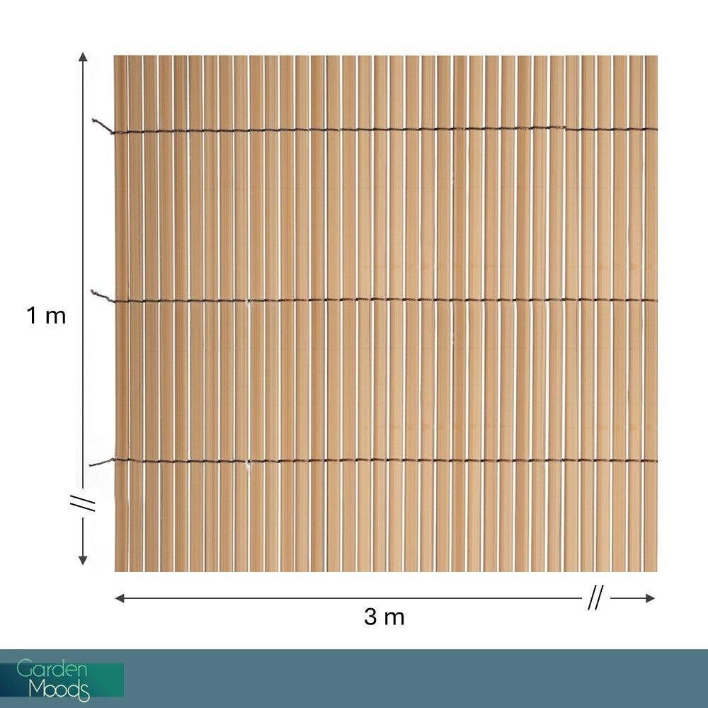 lolahome Cañizo artificial de doble cara marrón 3x1 metros