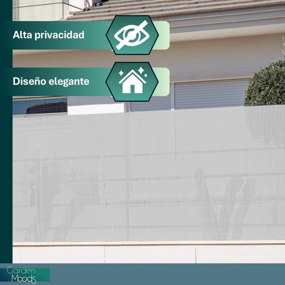 Lolahome Cañizo PVC De Doble Cara Gris 3x1 5 Metros. Resistente 1.200 Gr/m2 Decorativo Y Fácil Instalación. Alta Privacidad Y Ocultación Para Valla Jardín Balcón O Terraza