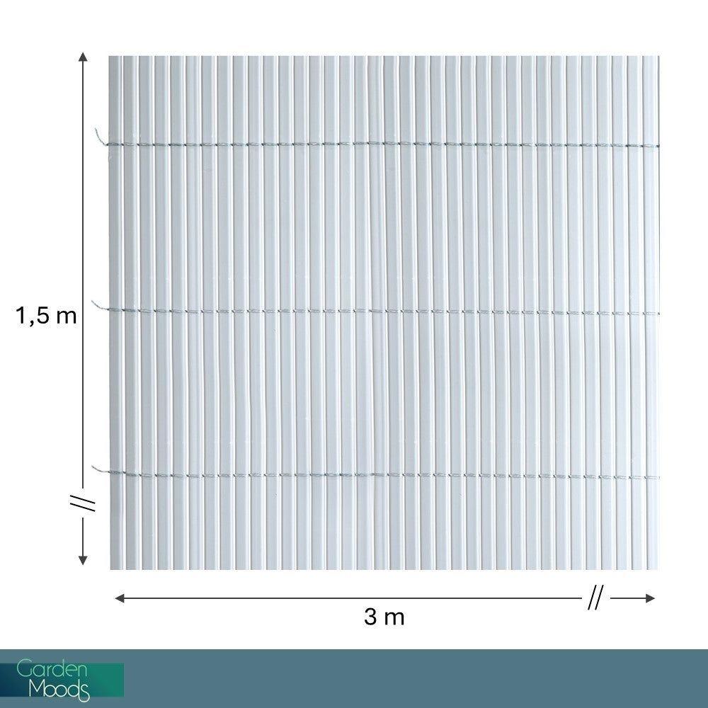 lolahome Cañizo PVC de Doble Cara Gris 3x1 5 metros. Resistente 1.200 gr/m2 Decorativo y Fácil Instalación. Alta Privacidad y Ocultación para Valla Jardín Balcón o Terraza