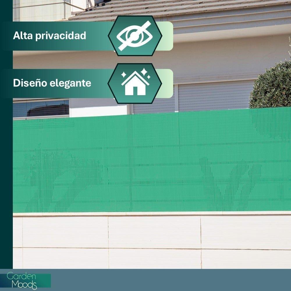 Lolahome Cañizo PVC De Media Caña Verde 3x1 5 Metros. Resistente Decorativo Y Fácil Instalación. Alta Privacidad Y Ocultación Para Valla Jardín Balcón O Terraza