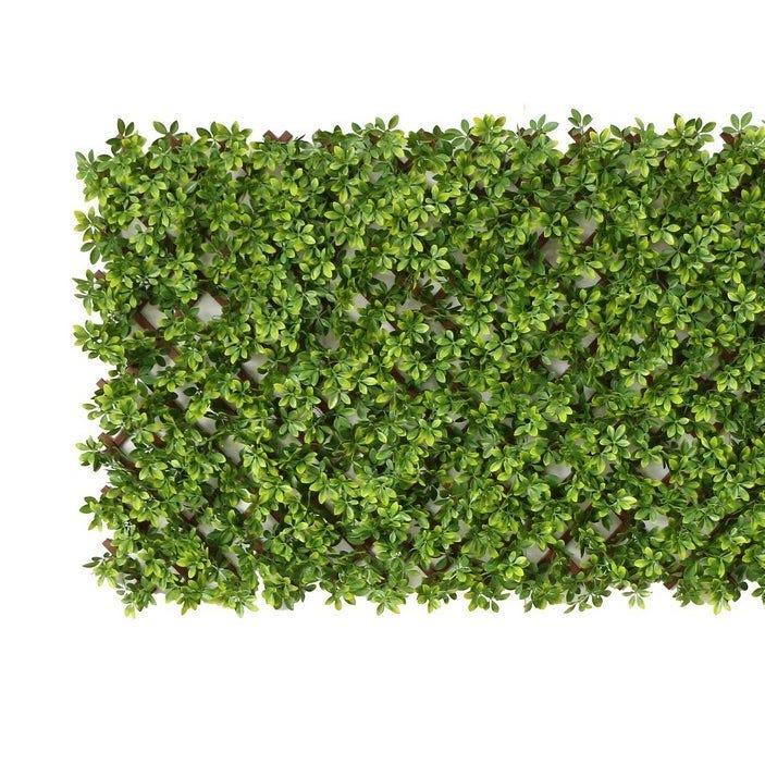 lolahome Celosía extensible con seto artificial PREMIUM Boj de 1 8x0 9 m. Realista y Natural Alta Ocultación Tratamiento UV No inflamable Transpirable. Para Jardín Balcón Terraza o Piscina