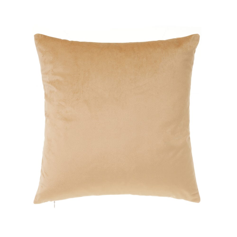 Lolahome Cojín Abanico Beige De Terciopelo De 45x45 Cm Con Relleno