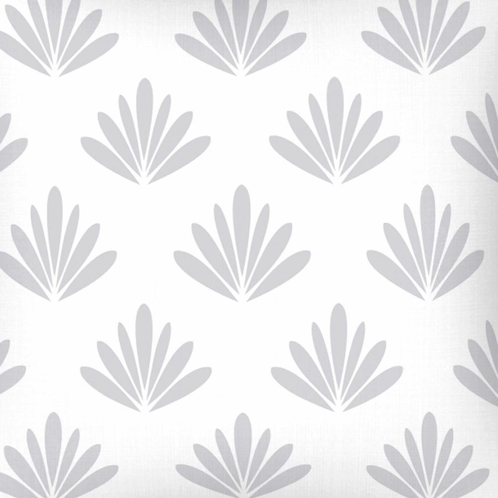 Lolahome Cojín Flor Gris De Algodón Orgánico De 43x43 Cm Con Relleno