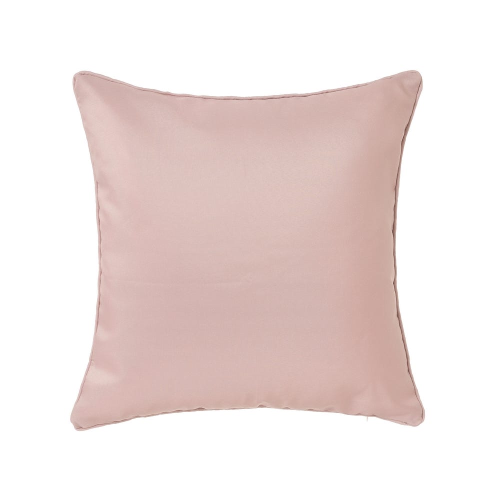 Lolahome Cojín Liso Desenfundable Rosa De Poliéster De 45x45 Cm Con Relleno