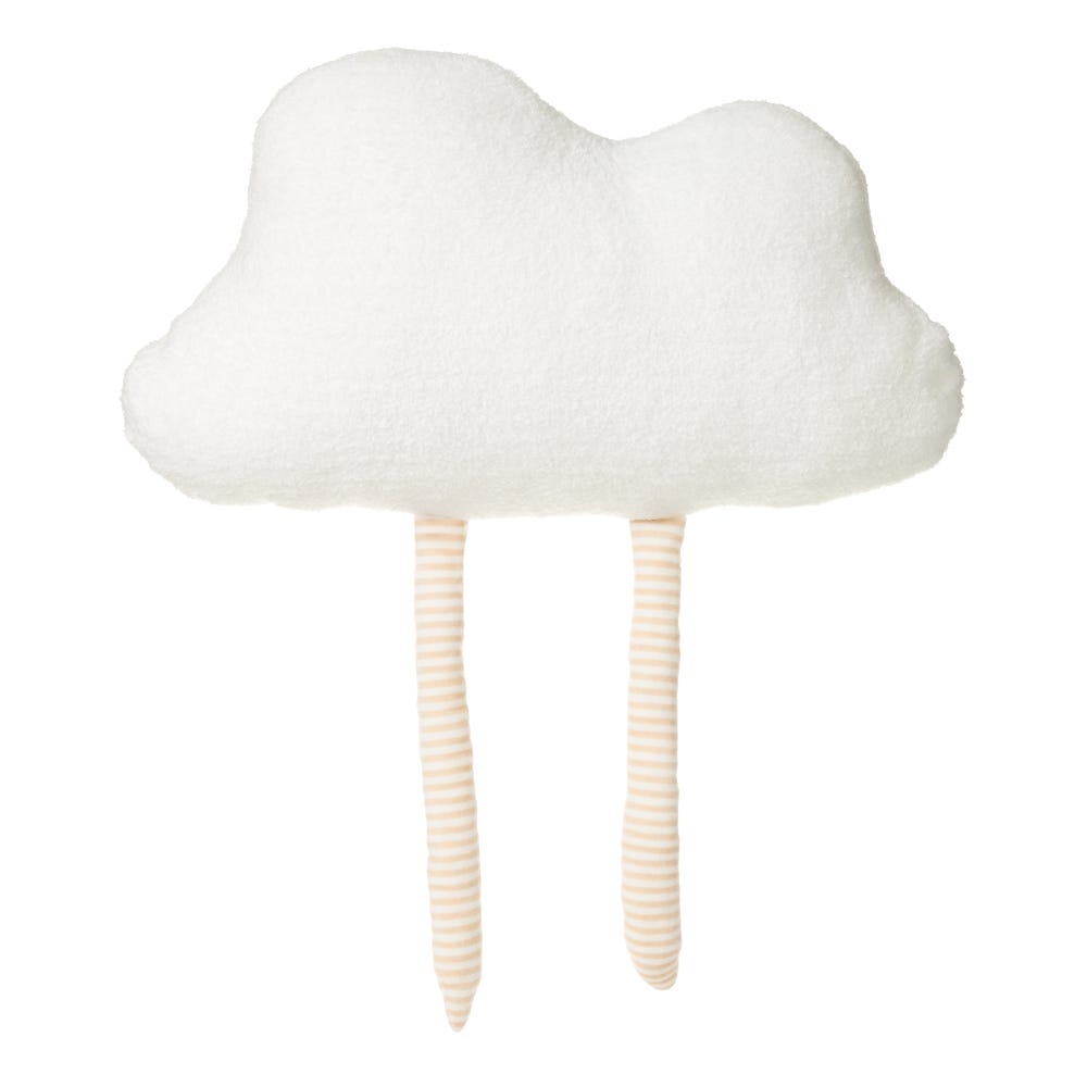 Lolahome Cojín Nube De Tela Blanco De 50x30 Cm Con Relleno