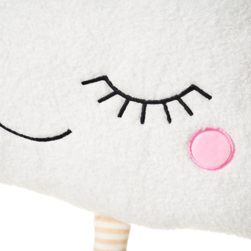 lolahome Cojín nube de tela blanco de 50x30 cm con relleno