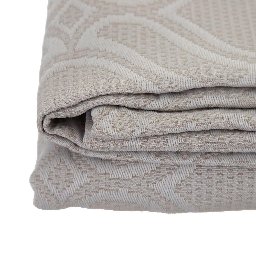 Lolahome Colcha Marrón Con Textura De Algodón Y Poliéster Para Cama De 90 Cm