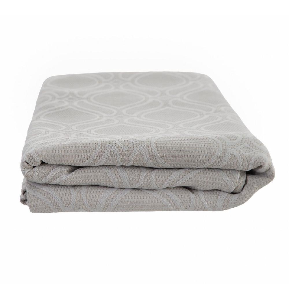 lolahome Colcha marrón con textura de algodón y poliéster para cama de 90 cm