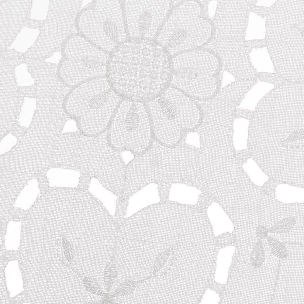 Lolahome Cortina Bordada De Corazones Blanca De Tela De 70x110 Cm