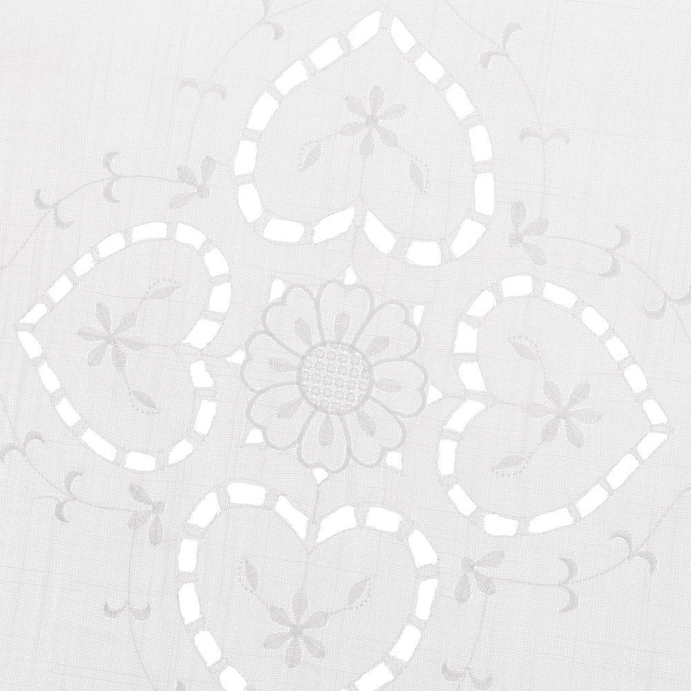 lolahome Cortina bordada de corazones blanca de tela de 70x110 cm