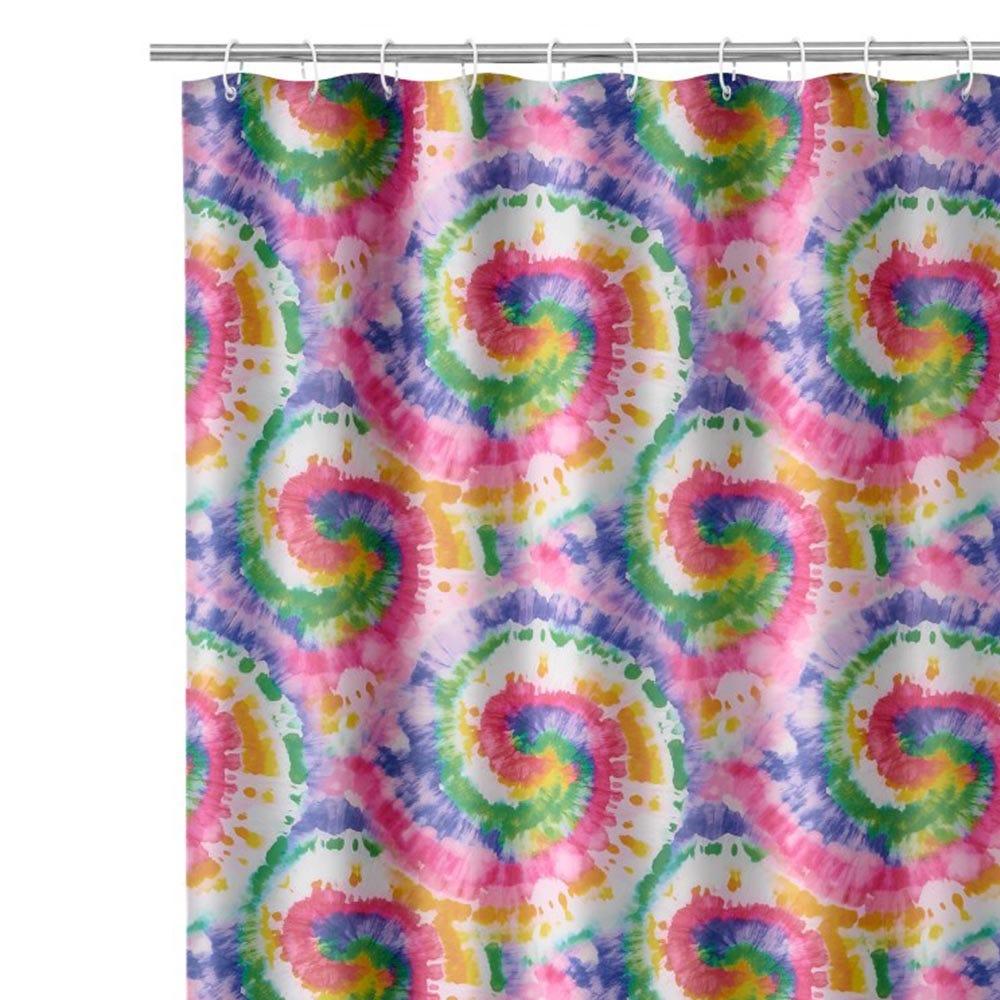 Lolahome Cortina De Baño De Espiral Multicolor De Tela De 180x200 Cm