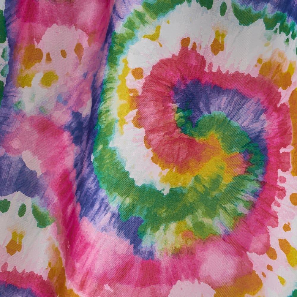 lolahome Cortina de baño de espiral multicolor de tela de 180x200 cm