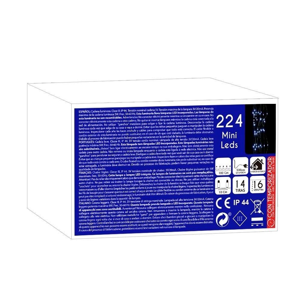 Lolahome Cortina Led Programable 224 Luces 1 8 Metros