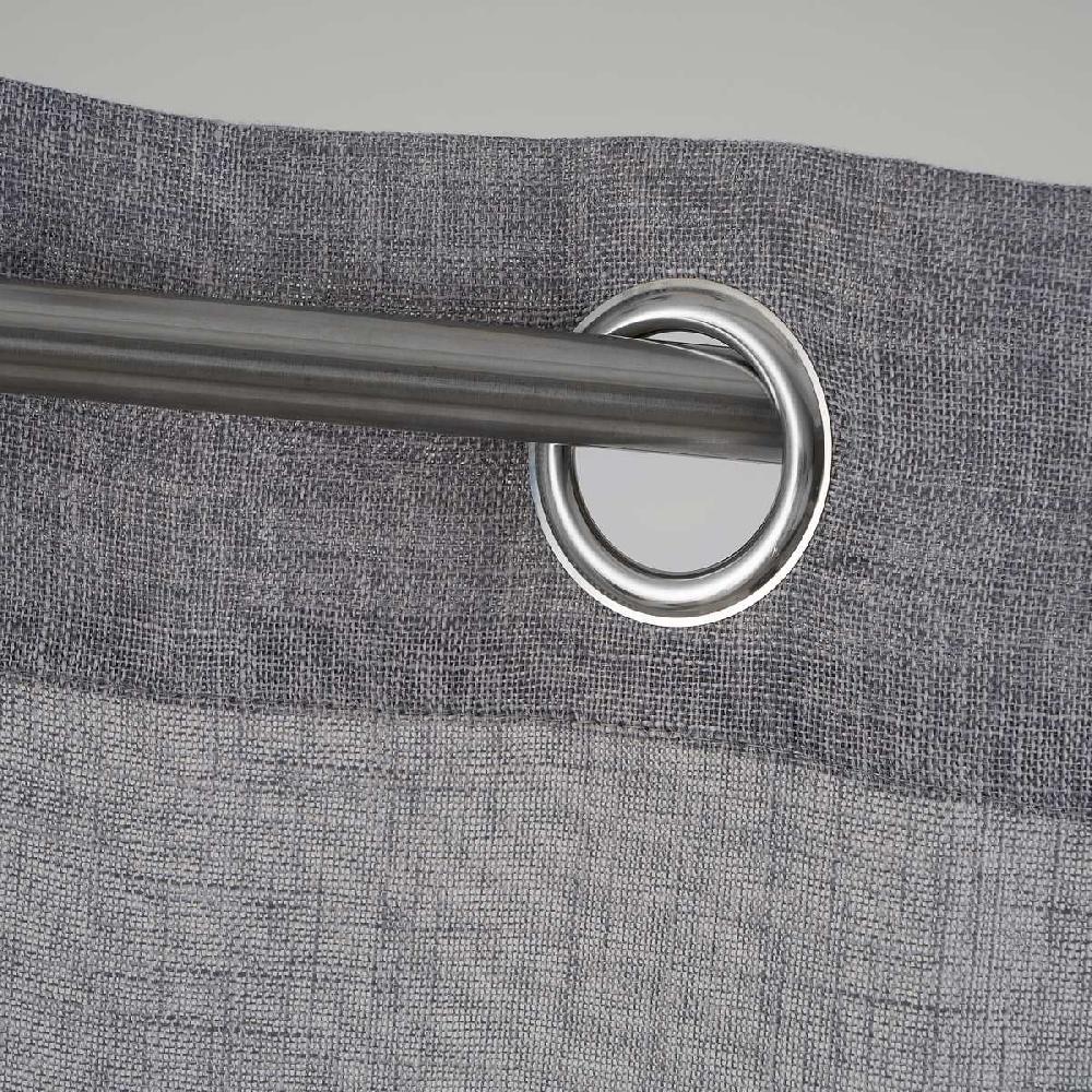 Lolahome Cortina Textura Gris De Tela De Poliéster De 140x260 Cm