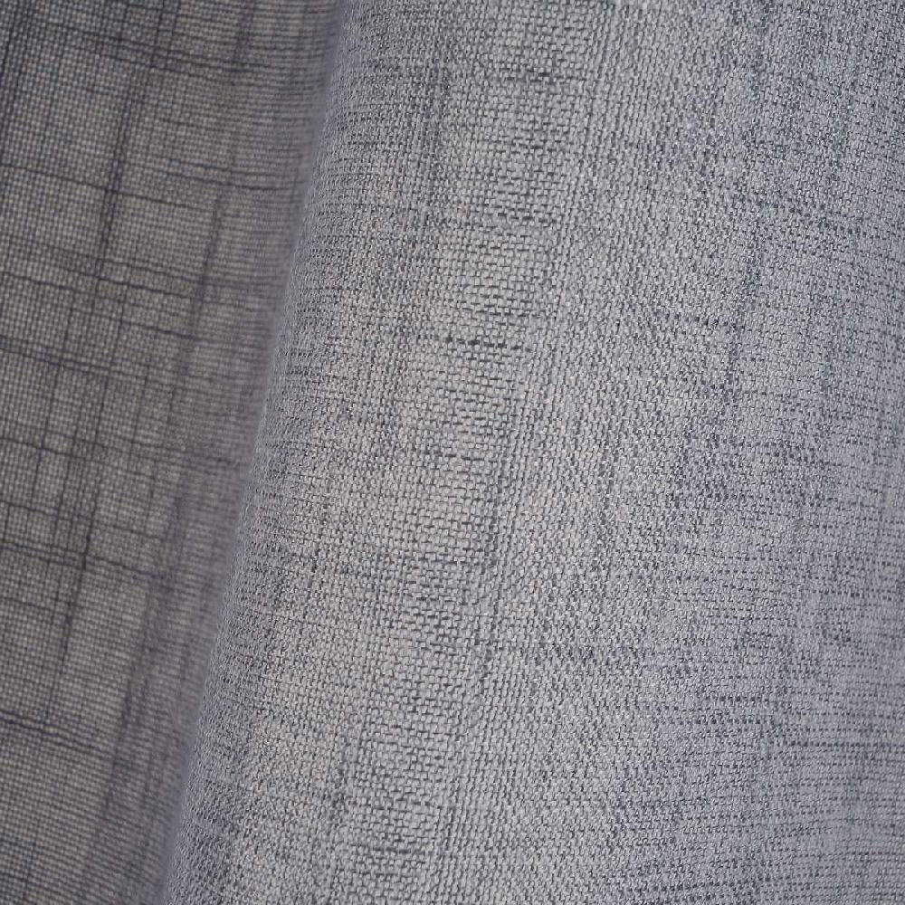 lolahome Cortina textura gris de tela de poliéster de 140x260 cm
