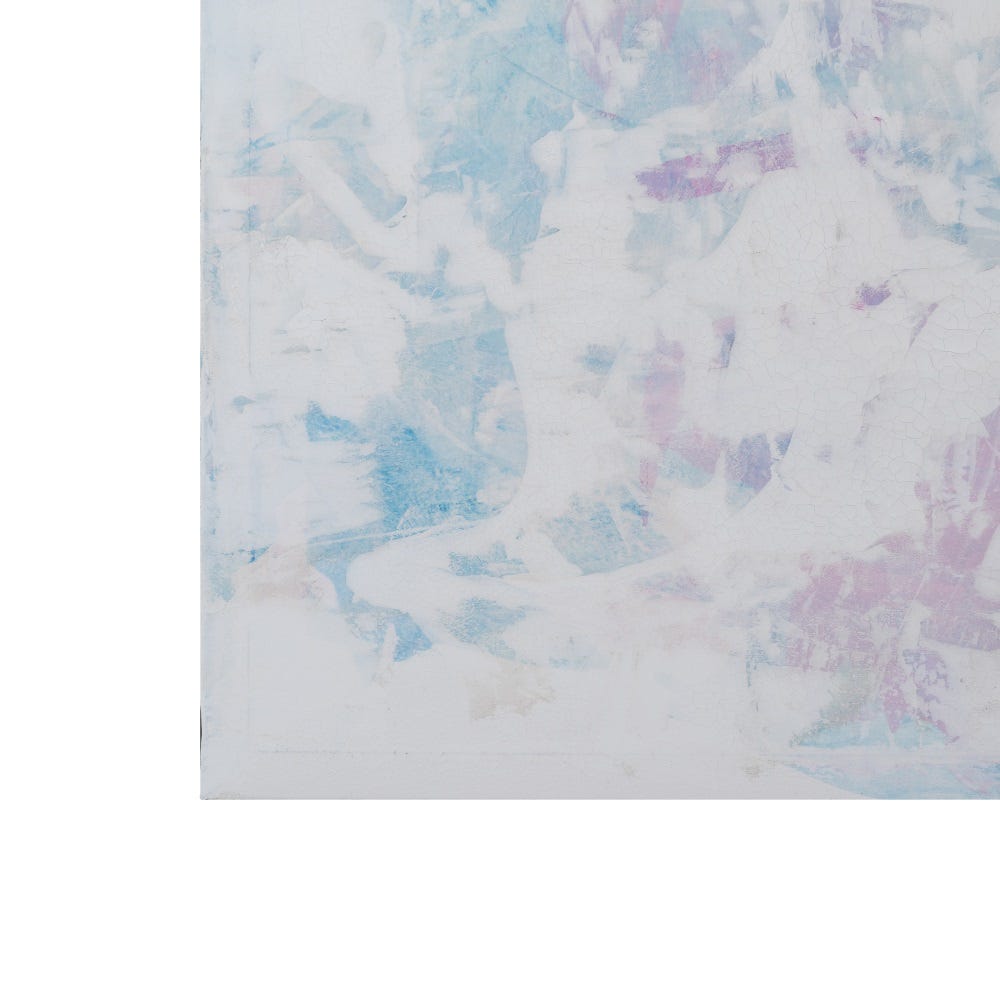 Lolahome Cuadro Abstracto Pintado A Mano Sobre Lienzo Rosa De 120x120 Cm