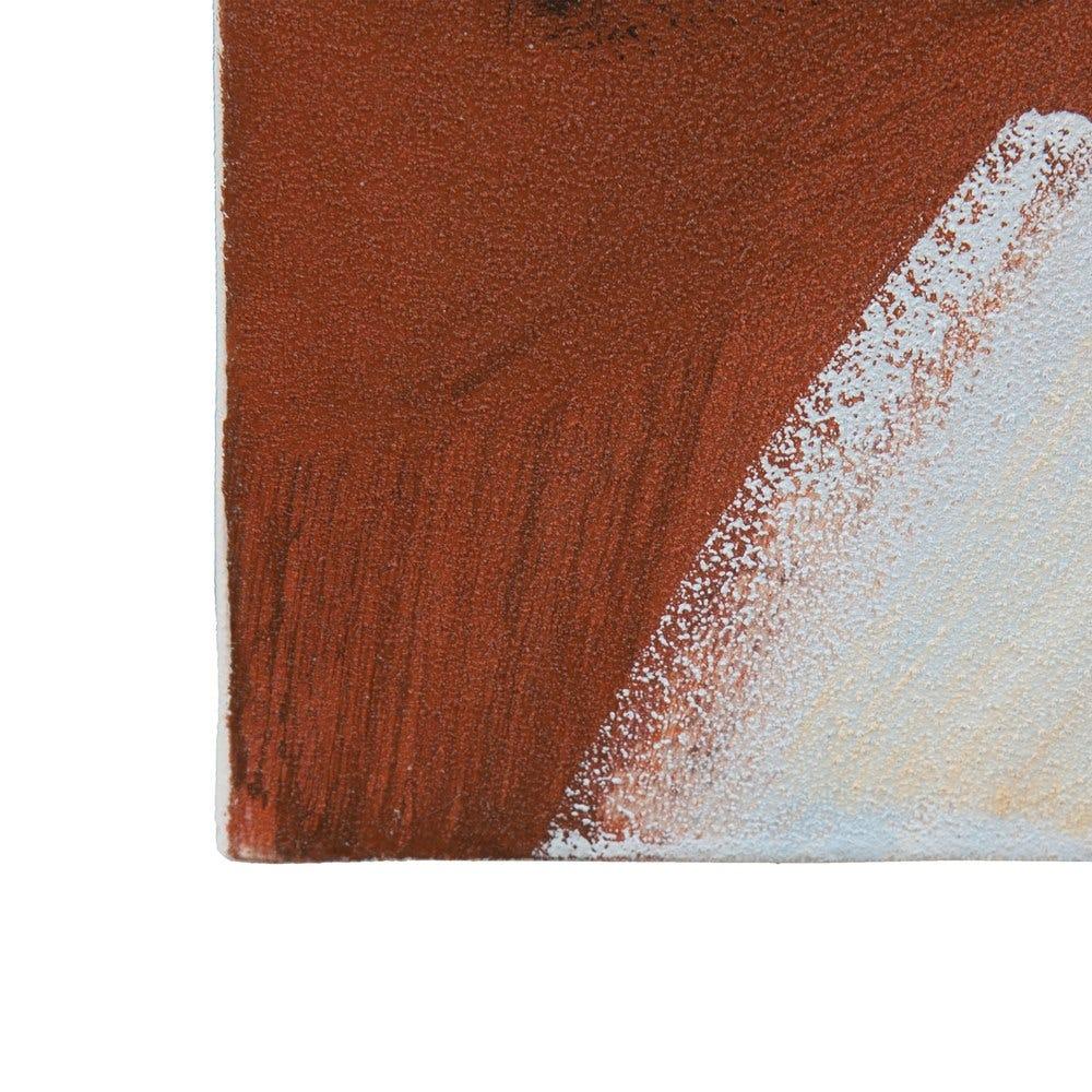 Lolahome Cuadro De Africana Pintado A Mano En Lienzo Naranja De 90x120 Cm