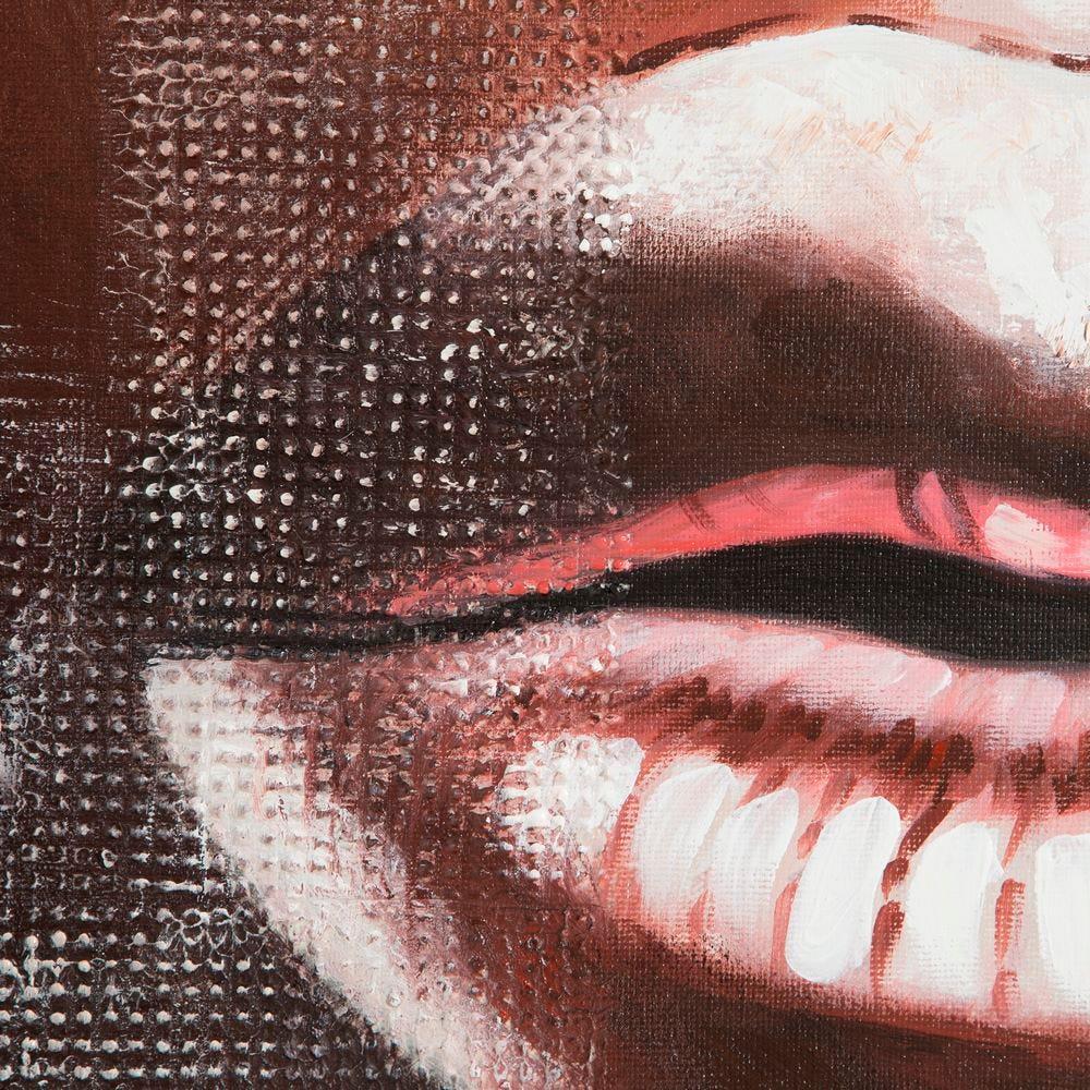 Lolahome Cuadro De Mujer En Lienzo Marrón De 120x90 Cm