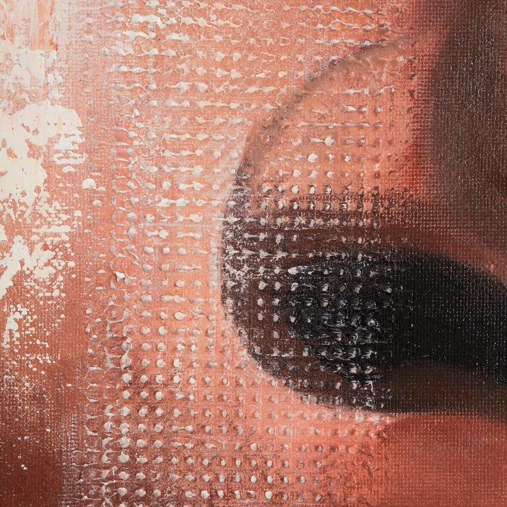 lolahome Cuadro de mujer en lienzo marrón de 120x90 cm