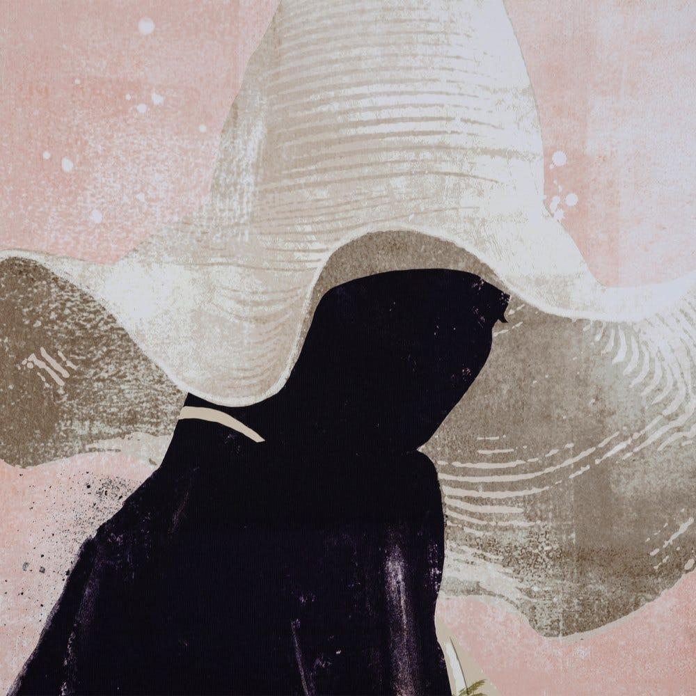 lolahome Cuadro impresión de mujer en lienzo enmarcado negro de 83x123 cm