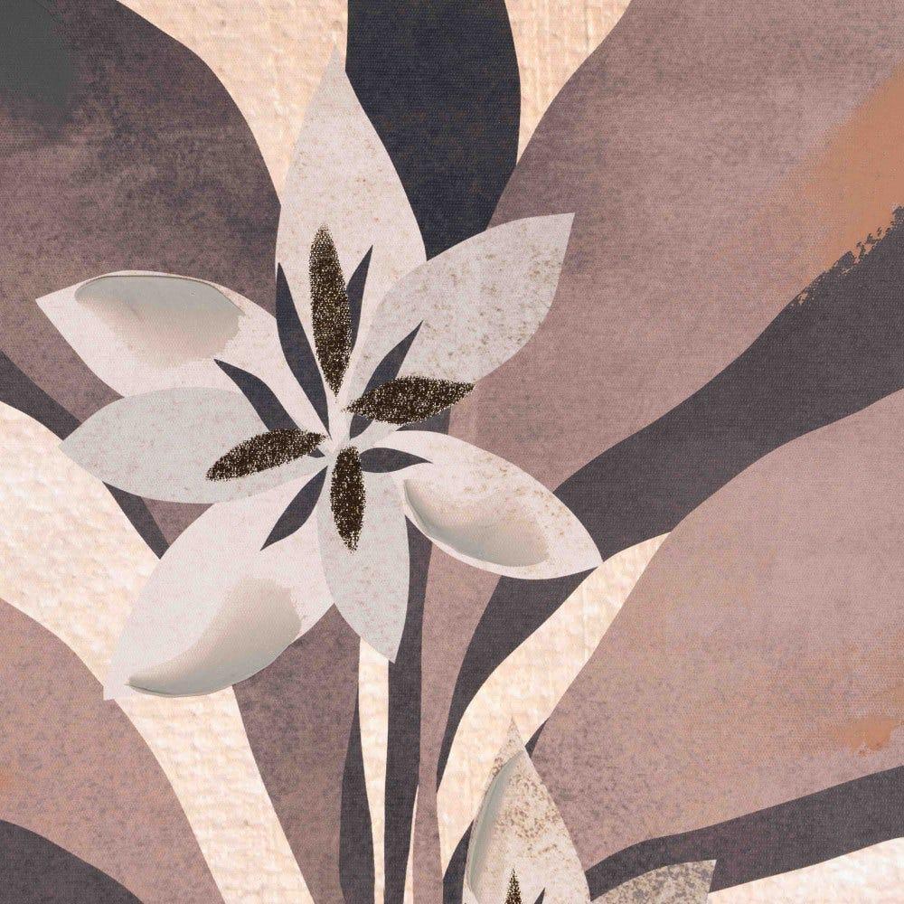 lolahome Cuadro pintura de jarrón sobre lienzo marrón de 83x123 cm