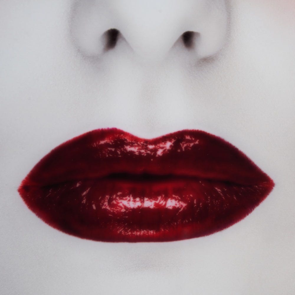 Lolahome Cuadro Rostro Enmarcado De Cristal Templado Blanco Y Negro De 90x120 Cm