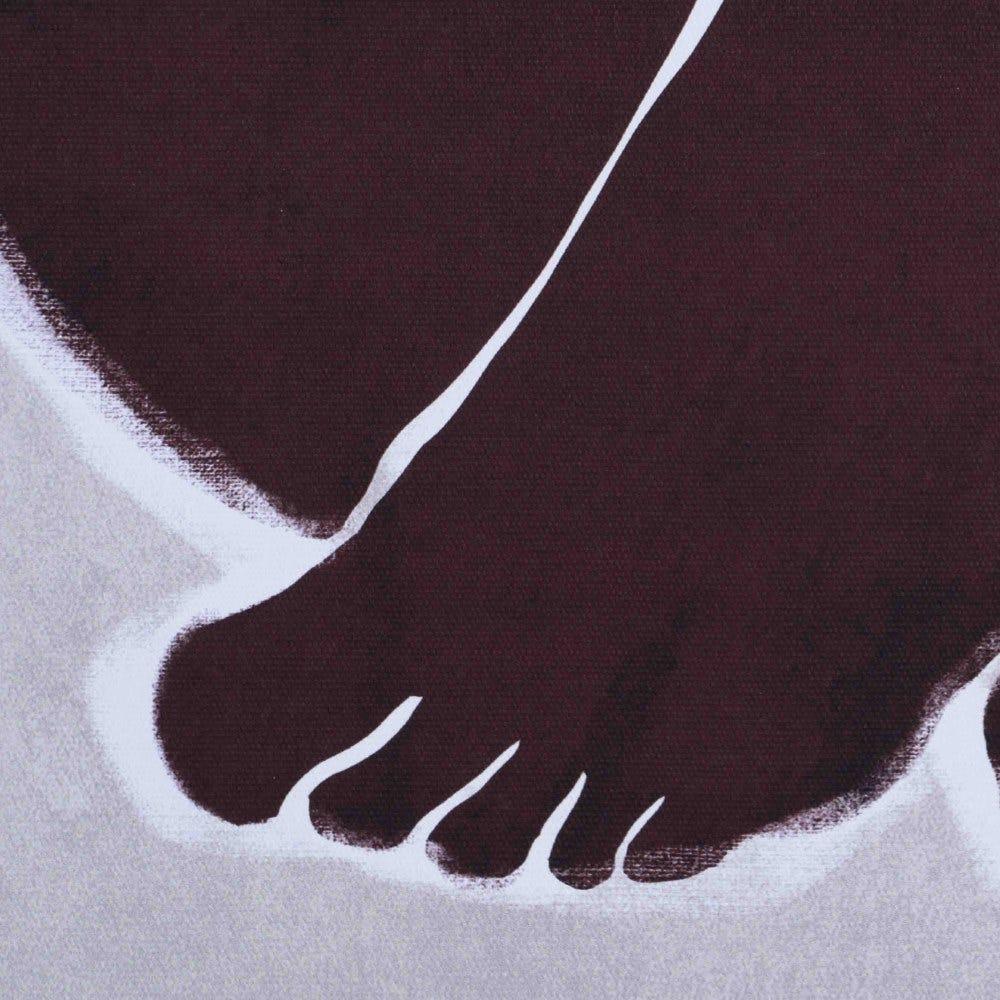 Lolahome Cuadro Silueta De Impresión Sobre Lienzo Marrón De 63x93 Cm