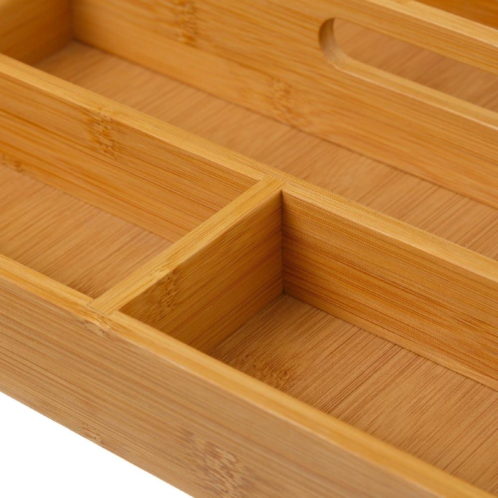 Lolahome Cubertero Marrón Nórdico De Bambú De 31x31x6 Cm