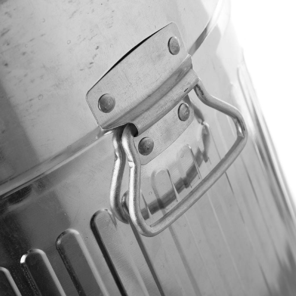 Lolahome Cubo De Basura De Pedal Redondo De 20 Litros Plateado