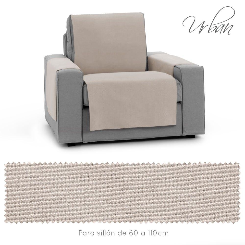 Lolahome Cubre Sillón Beige Con Textura De Tela De 55x220 Cm
