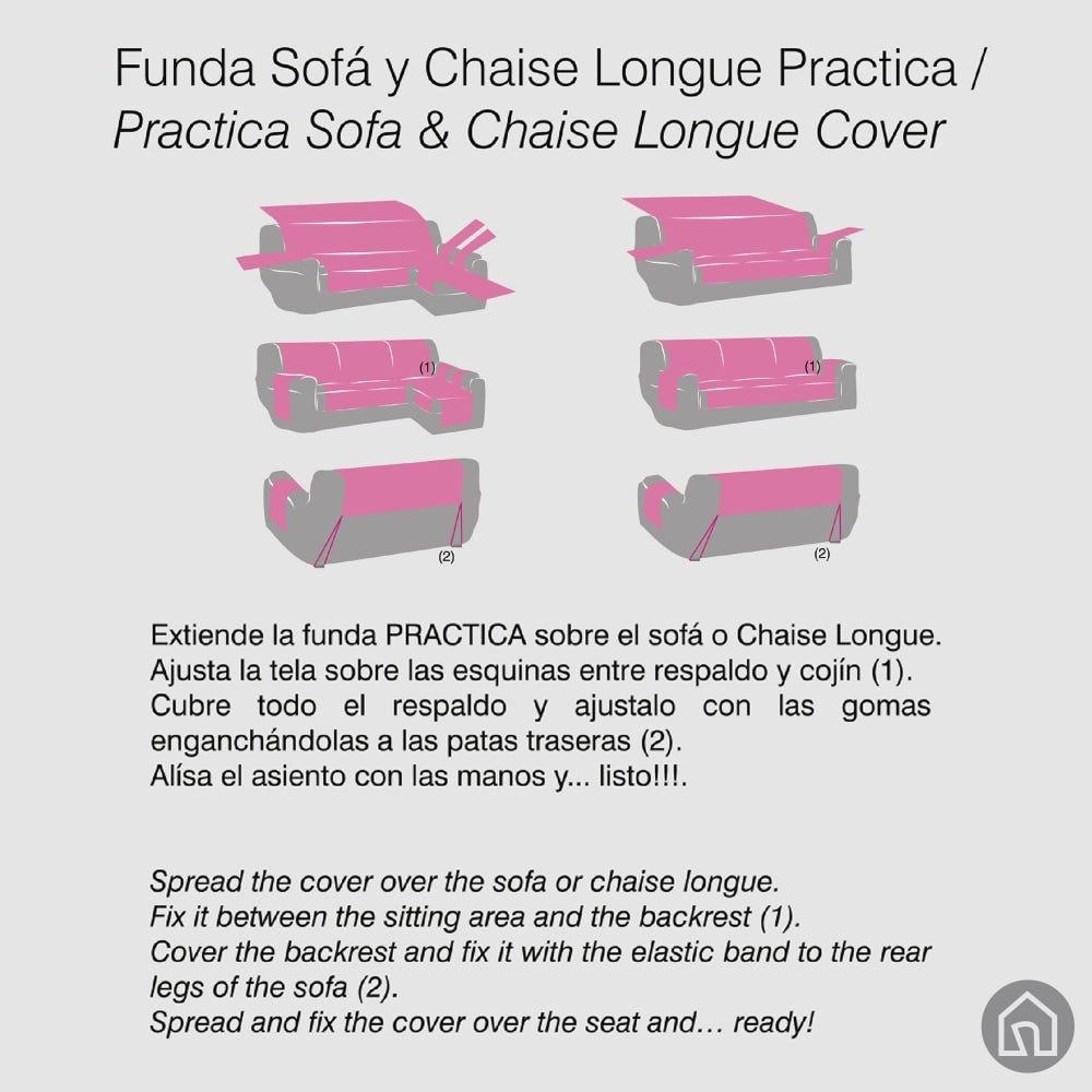 Lolahome Cubre Sillón Beige Con Textura De Tela De 55x220 Cm