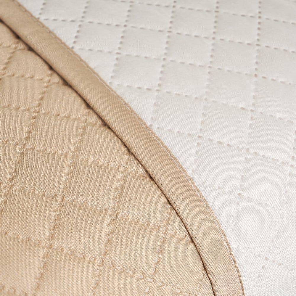 lolahome Cubre sillón beige reversible de tela de 55x220 cm