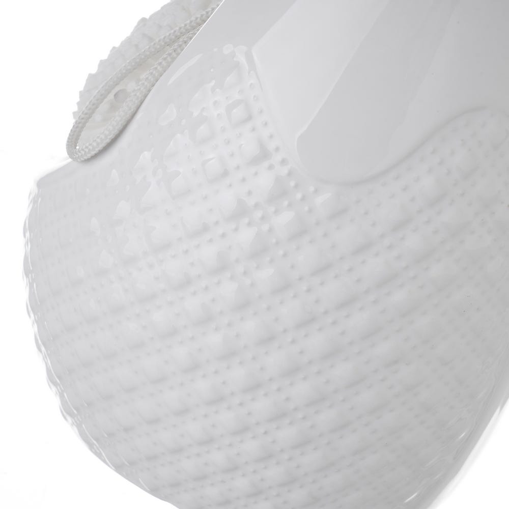 Lolahome Dispensador Con Estropajo Blanco De Cerámica De 11x12x21 Cm