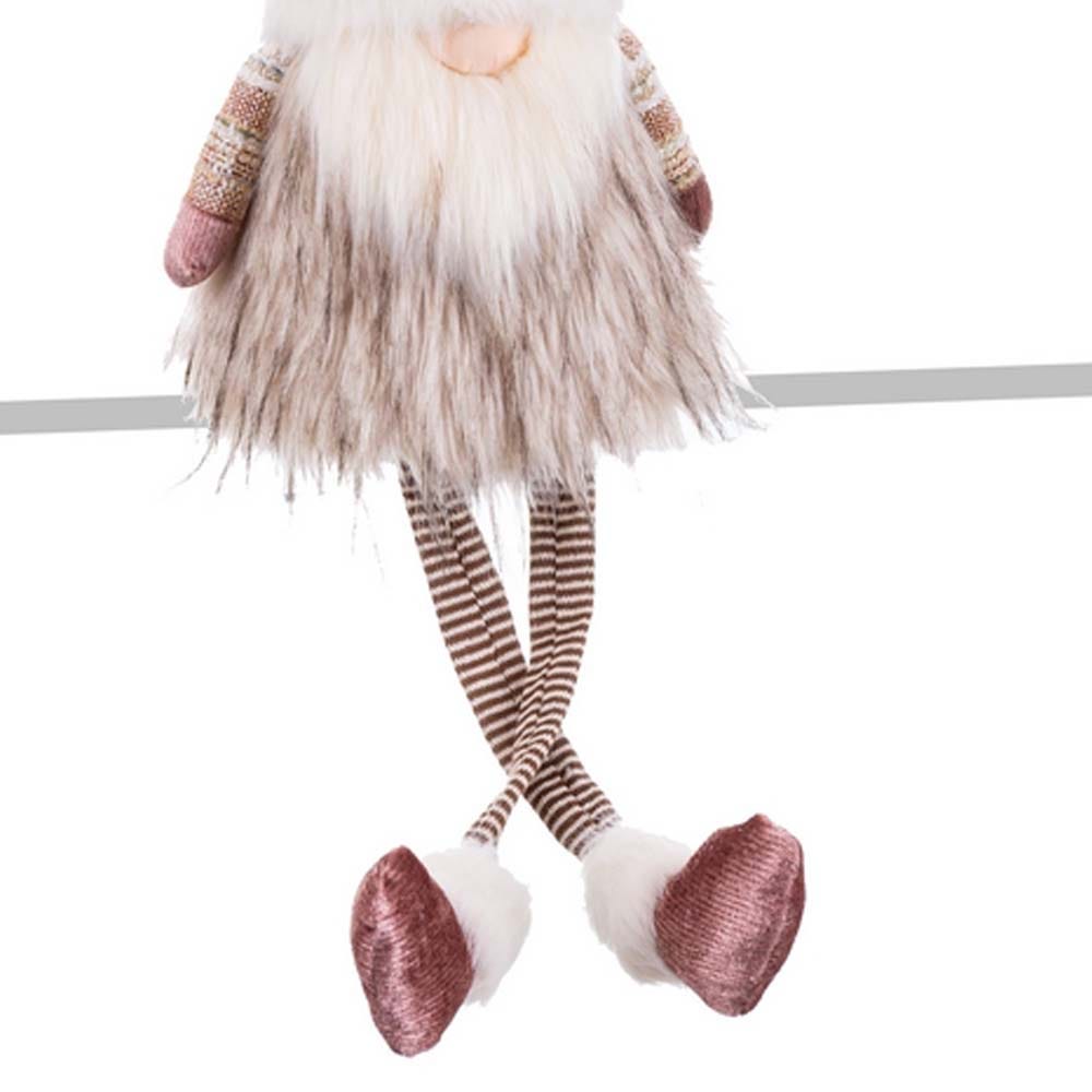 Lolahome Duende De Navidad De Piernas Largas De Tela Rosa De 89 Cm