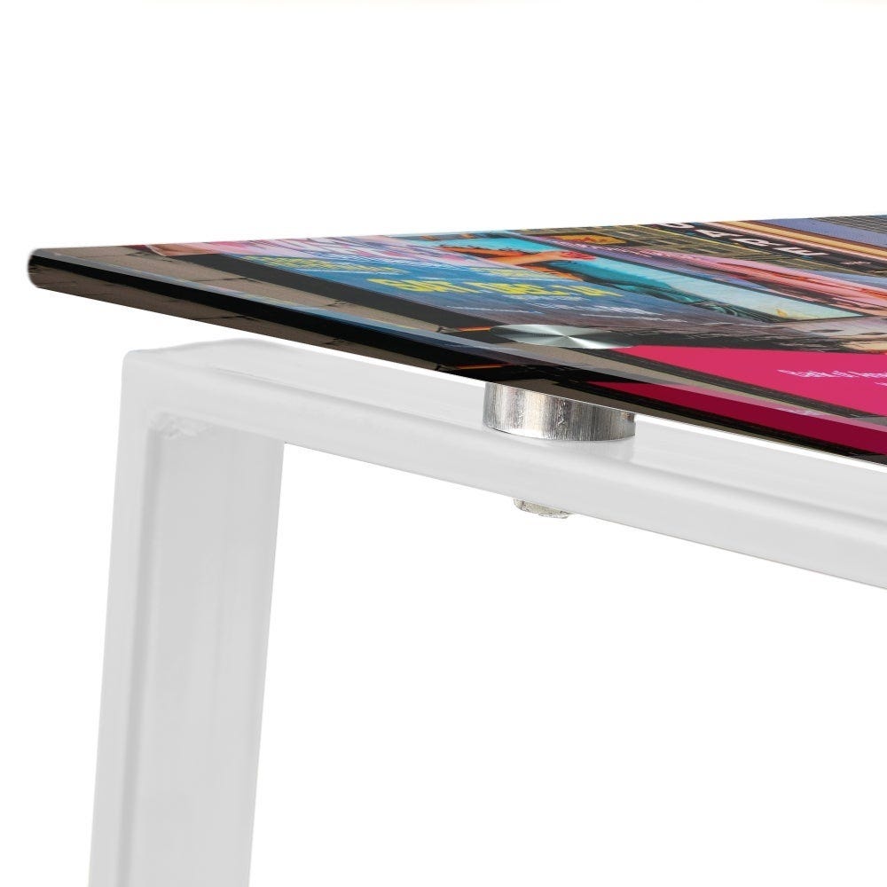 Lolahome Escritorio Blanco De Cristal Templado De 75x60x120 Cm